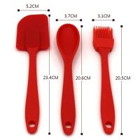 3pcs/Set Silicone Spatula Baking Tools Pastry Spatulas Scraper Mixer Dough Accessories