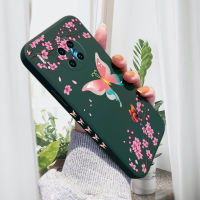 เคส PMP สำหรับ Huawei Mate 30 Mate 30 Pro เคสโทรศัพท์ผีเสื้อสีสันสดใสลายดอกพีชคลุมทั้งหมดขอบสี่เหลี่ยมเคสปกป้องกล้อง