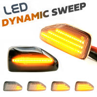 2Pcs Dynamic Car Led Side Marker Turn Signal Light For Renault Dacia Duster 2018- Logan II 2012- Sandero II 2012- Amber