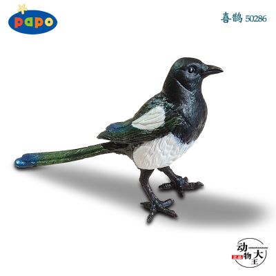 French PAPO2022 new 50286 magpie simulation bird animal model childrens plastic cognitive early education toys