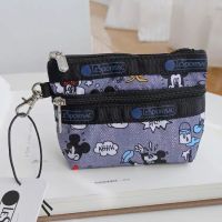 LeSportsac สามารถใส่ใบขับขี่กระเป๋าใส่อุปกรณ์เสริมหูฟังลำลองกระเป๋าใส่บัตรขนาดเล็กกระเป๋าเก็บเครื่องสำอาง3394