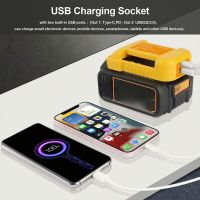 ；’；‘、。 Portable USB Charger Adapter For Makita For Dewalt For Milwaukee 18V Li-Ion With/Without USB Type-C Battery Holder Fast Charging