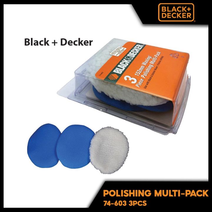 BLACK + DECKER 74-603 3 Piece Polishing Multi-Pack For KP600 Waxer /  Polisher (Foam / Wool Bonnets)