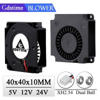 Gdstime DC 5V 12V 24V 40*40*10Mm Dual Ball Blower 3D Printer Cooler 1.5 Inch 4Cm 40Mmx10mm Mini Radiator Turbo Cooling Fan