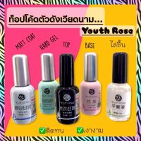 ()top coat/base coat (ท็อปกุหลาบ) ท็อปโค้ดเงาไม่หมองไม่เหลือง เบสโค้ทติดแน่นทนนาน ติดpvcทนโคตรๆ