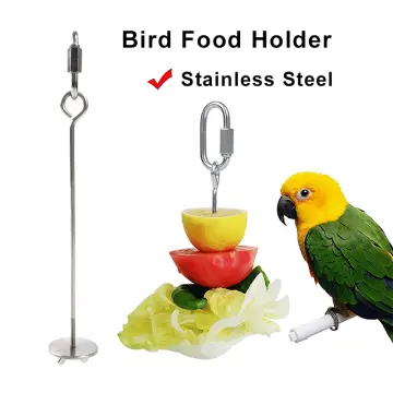 New Bird Toy Skewer Fruit Spear Hanging Holder Pet Parrot Parakeet Small  Animal Stainless Steel Parrot