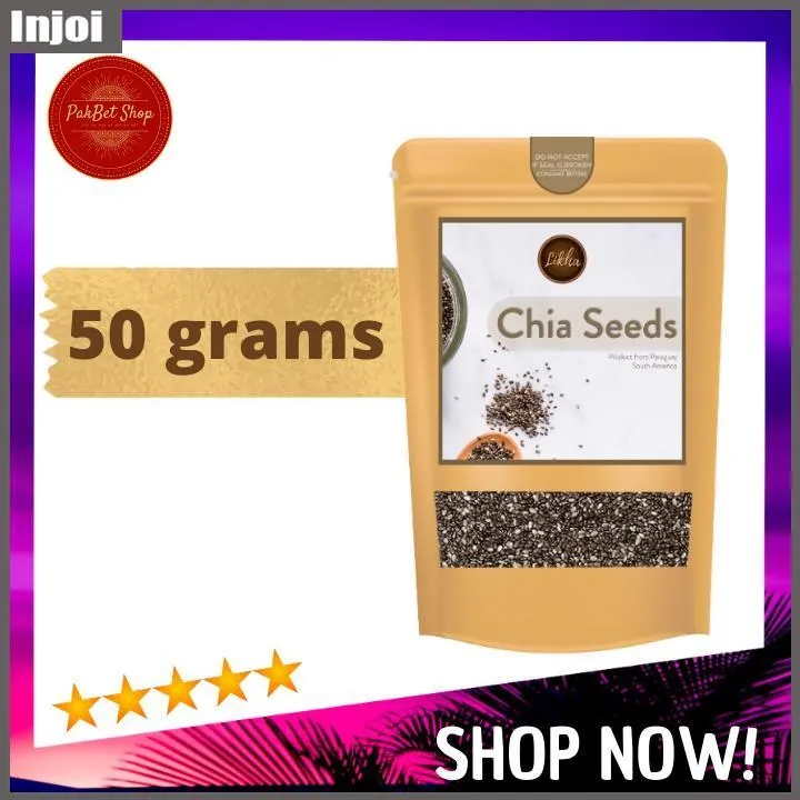 50 GRAMS Premium AllNatural Likha Chia Seeds Contains Omega 3 Fiber