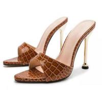 2023สุดเซ็กซี่สำหรับผู้หญิง,รองเท้าแตะสวมส้นสูงมากรองเท้าส้นเข็มเซ็กซี่รองเท้าหนัง Zapatillas Mujer Casa
