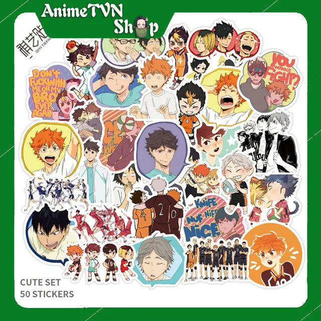 Miếng dán Sticker Anime Manga Haikyuu!! (Vua bóng chuyền) trọn bộ ...