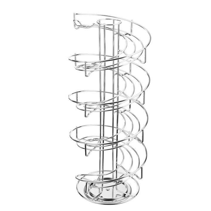 ชั้นวางแท่นแคปซูลที่วางกาแฟแบบหมุนสำหรับดอลซ์กัสโต Tassimo Nespresso