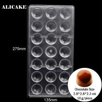 21 Cavity Half-Ball Shape Chocolate Mould Candy Polycarbonate Form Tray Plastic Pudding for Baking Pastry Making Tools Bakeware