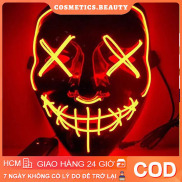 Mặt nạ hóa trang hacker phát sáng halloween có led dạ quang nhiều màu sắc