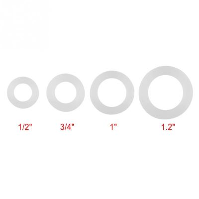 12Pcs Silicone O Sealing Washers Flat Gaskets O for Bellows/Hoses/Pipe/Water tap/Sprayer Sealing Connection White