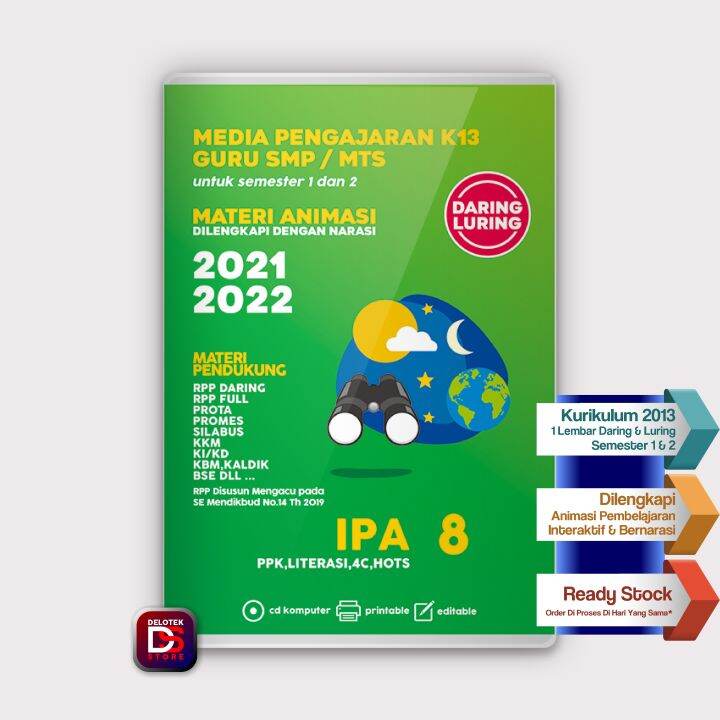 CD RPP 1 LEMBAR DARING DAN LURING IPA KELAS 8 SMP/MTs PERANGKAT AJAR ...