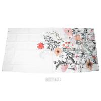 Floral Shower Curtain with 12 Hooks Watercolor Botanical Flowers Decorative Bath Curtain Modern Bathroom Accessories