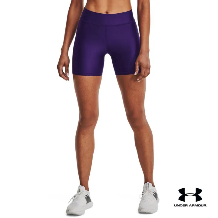 Under Armour Ua Women S Heatgear® Armour Mid Rise Middy Shorts อันเดอร์ อาร์เมอร์ กางเกง