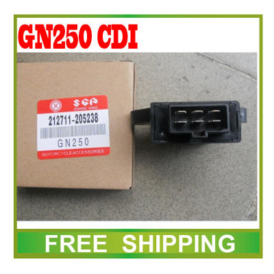 QINGQI รถจักรยานยนต์ GN250 TU GN 250ดิจิตอลโมดูลควบคุมการจุดระเบิด CDI กล่องหน่วย6pin ปลั๊ก250cc อุปกรณ์เสริมจัดส่งฟรี