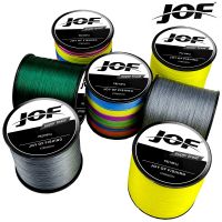 JOF X12 X9 1000ม. 500ม. 300ม. 100ม. สายเบ็ดแบบถัก12/9สาน20-120LB เส้นมัลติฟิลา PE ที่เรียบสำหรับการตกปลาทะเล