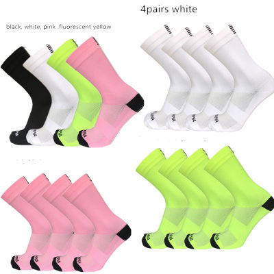 4Pairsset Pro Road Cycling Socks Men Women Breathable Bicycle Socks Outdoor Sports Racing Bike Socks Calcetines Ciclismo