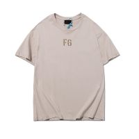 FEAR OF GOD main line FG letter flocking short-sleeved T-shirt loose oversize casual short-sleeved T-shirt