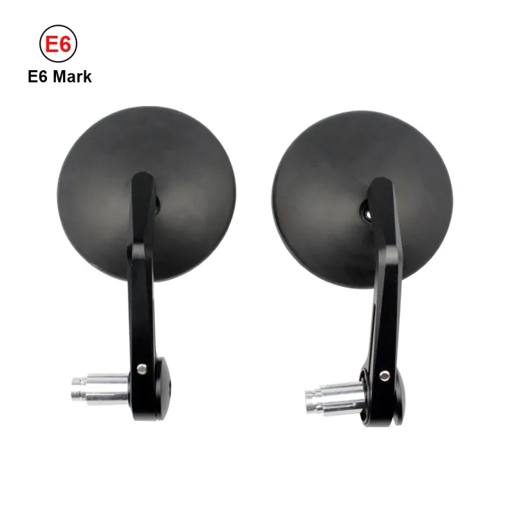 Universal Motorcycle Bar End Mirrors Black Cafe Racer Motorcycle Rear View Mirror For CB650R