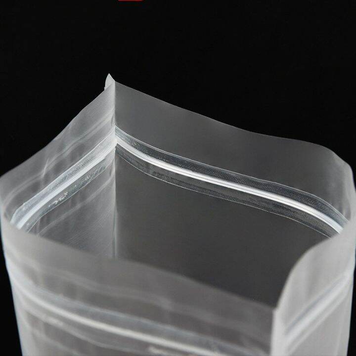 100pcs-frosted-transparent-ziplock-bag-clear-plastic-storage-bag-snack-tea-zipper-bag-mylar-zip-lock-packaging-bag-supplies-food-storage-dispensers