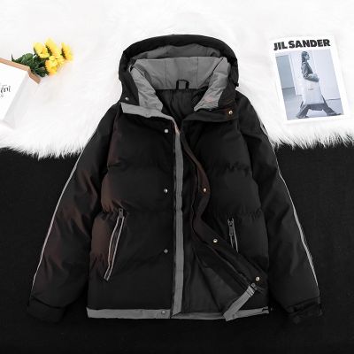CODTheresa Finger Autumn Winter Mens Large Size Warm Down Cotton Jacket Casual Thickened Windproof Hooded