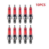 10PCS Motor Auto Replacement Parts Spark Plugs High Performance 3 Electrode Motorcycle Spark Plug A7TC for 50cc 150cc ATV