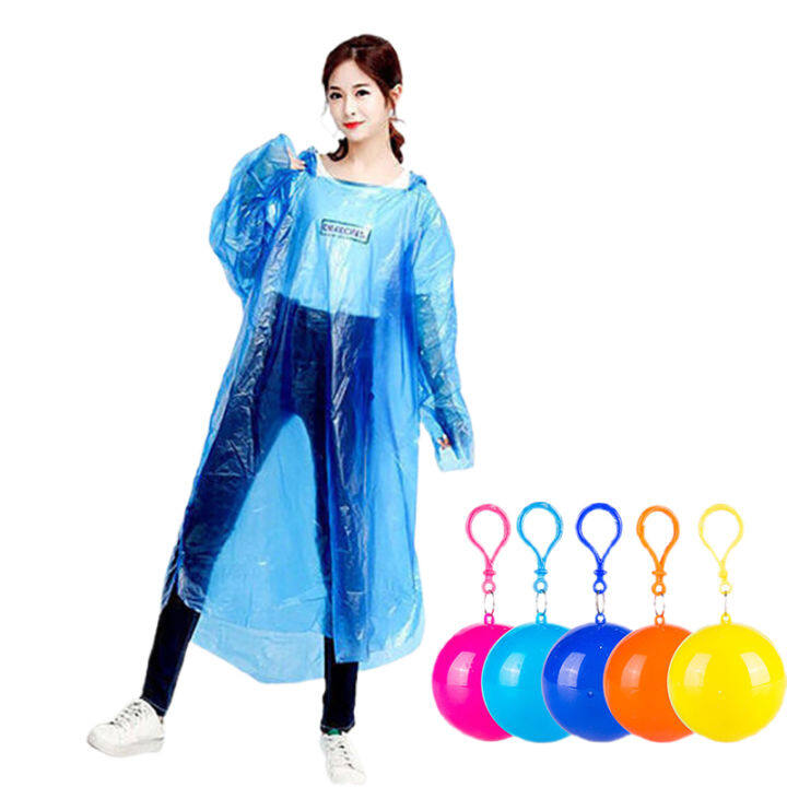 เสื้อกันฝนแบบพกพา-ball-emergency-poncho-unisex-plastic-disposable