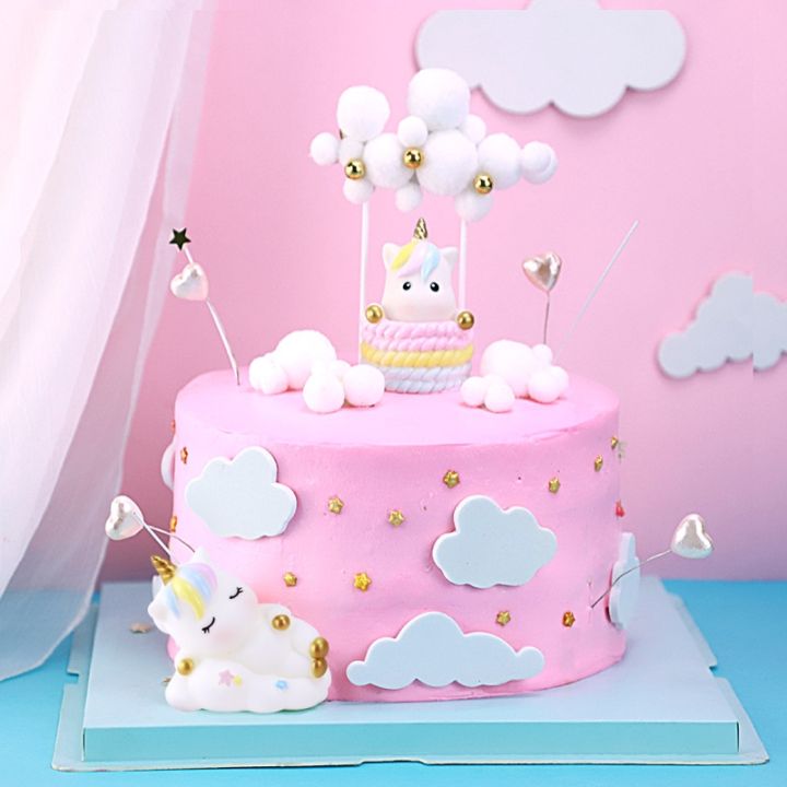 9pcs-set-cartoon-animal-unicorn-cloud-cake-topper-decor-baby-shower-kids-birthday-party-decoration-supplies