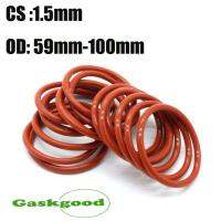 10Pcs CS 1.5mm Food Grade Silicone O ring OD 59mm 100mm Red Sealing Ring Waterproof Insulation High Temperature Resistance