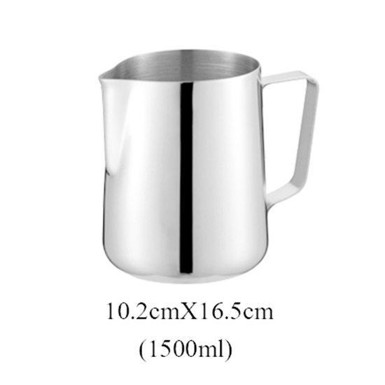 Milk Pitcher,Addfun®Stainless Steel Milk Cup Milk Frothing Pitcher Measuring Cup,1500ML 