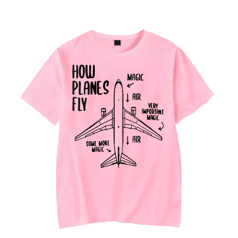 Novelty How Planes Fly Engineer Pilot Airplane T-Shirt Mens Short