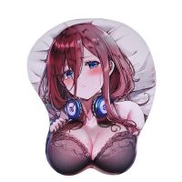 ❁ Sexy Mouse Pad Sovawin For The Quintessential Quintuplets Nakano Anime 3D Breast Mousepad Wrist Rest Silicone Creative Mouse Mat