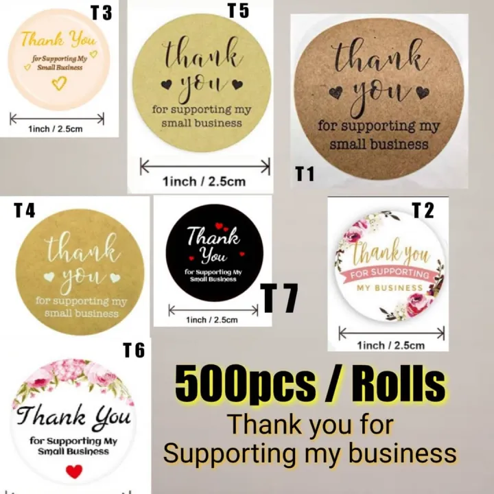 LWS-Thank You Sticker 500pcs/Rolls , Labels Scrapbook Handmade Stickers ...