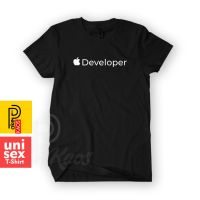 เสื้อผ้าผชเสื้อยืด ผ้าฝ้าย ลายนักพัฒนา Apple IOS Developer 30s สําหรับผู้ชาย และผู้หญิงS-5XL  34LD