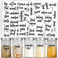 【YF】△♈❧  170PCS Pantry Label Printed Containers Jars Bottles Tags Transparent Self-Adhesive Food Stickers