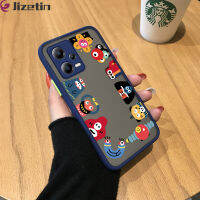 Jizetin เคสโทรศัพท์ Xiaomi Redmi โน๊ต12 5G Xiaomi Poco X5 5G เคสดีไซน์ตัวการ์ตูน Sesame Street น่ารักเด็กชายเด็กหญิงน่ารักสัตว์มีน้ำค้างแข็งโปร่งใสแข็งกันกระแทกฝาครอบกล้องหลังเต็มรูปแบบ