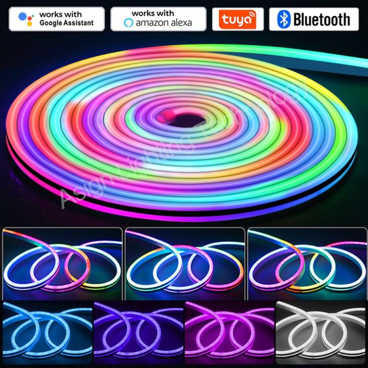 Smart Life Wifi M Rgbic Neon Led Light Leds M Flex Waterproof V Rgb Led Neon Strip Colors