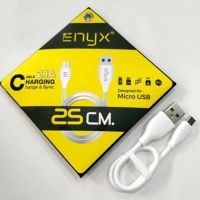 #81 สายชาร์จสั้น ENYX 2.1A รองรับ Fast Charge แบบสั้น 25 ซม. Micro USB (พร้อมส่ง)