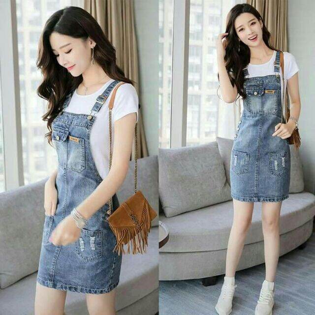 ready-stock-summer-denim-dress-pocket-bodycon-mini-dress-dinner-dress-oversized