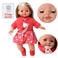 40.5cm long hair bebe reborn doll 16 inch simulation Fashion clothes Realistic newborn twin Soft silicone sound toys for girl