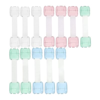 12 Pack Cabinet Locks Safety Strap Locks Baby Cabinet Locks No Drill Multi-Use Adhesive Straps Latches for Babies Child