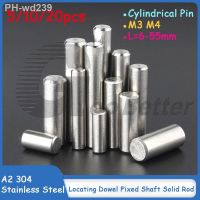 A2 304 Stainless Steel Cylindrical Pin M3 M4 Locating Dowel Fixed Shaft Solid Rod L 6-55mm