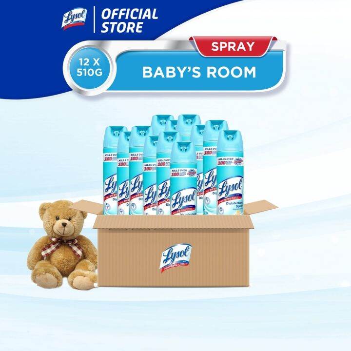 Lysol Carton Deal Disinfectant Spray Baby's Room 510G Set of 12 Lazada PH