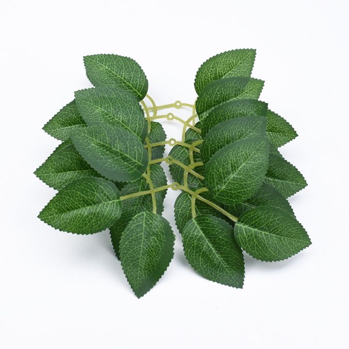 50pcs-artificial-rose-leaf-mini-silk-cloth-fake-rose-leaf-lifelike-faux-greenery-stem-diy-office-ornaments-festival-home-decor