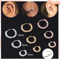 LULU 1PC Punk Rook Daith Conch Snug Helix Cartilage Tragus เครื่องประดับร่างกาย ต่างหูฮักกี้ฮูป แหวนจมูก CZ เจาะหู