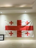 Free Shipping Georgia flag 90*150cm Georgia Polyester Hanging Flag and Bannes two Sides national Banner Georgia flag Valves