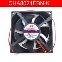 【❖New Hot❖】 bvqqqcp สำหรับ Cha8024ebn-K E 8025 24V 8ซม. 0.24a พัดลมทำความเย็น2สาย