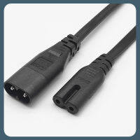 18AWG สายพ่วงพลังงาน IEC C8กับ IEC C7 IEC-C8ตัวผู้เป็นตัวเมีย IEC-C7 1ม. สำหรับ2X0.824mm2เครื่องพิมพ์กล้องแอปเปิ้ลทีวี PS4